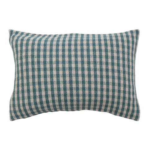 Woven Recycled Cotton Blend Lumbar Pillow Cover