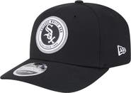 New Era Men's New Era Black Chicago White Sox Circle Patch 9SEVENTY Stretch-Snap Hat