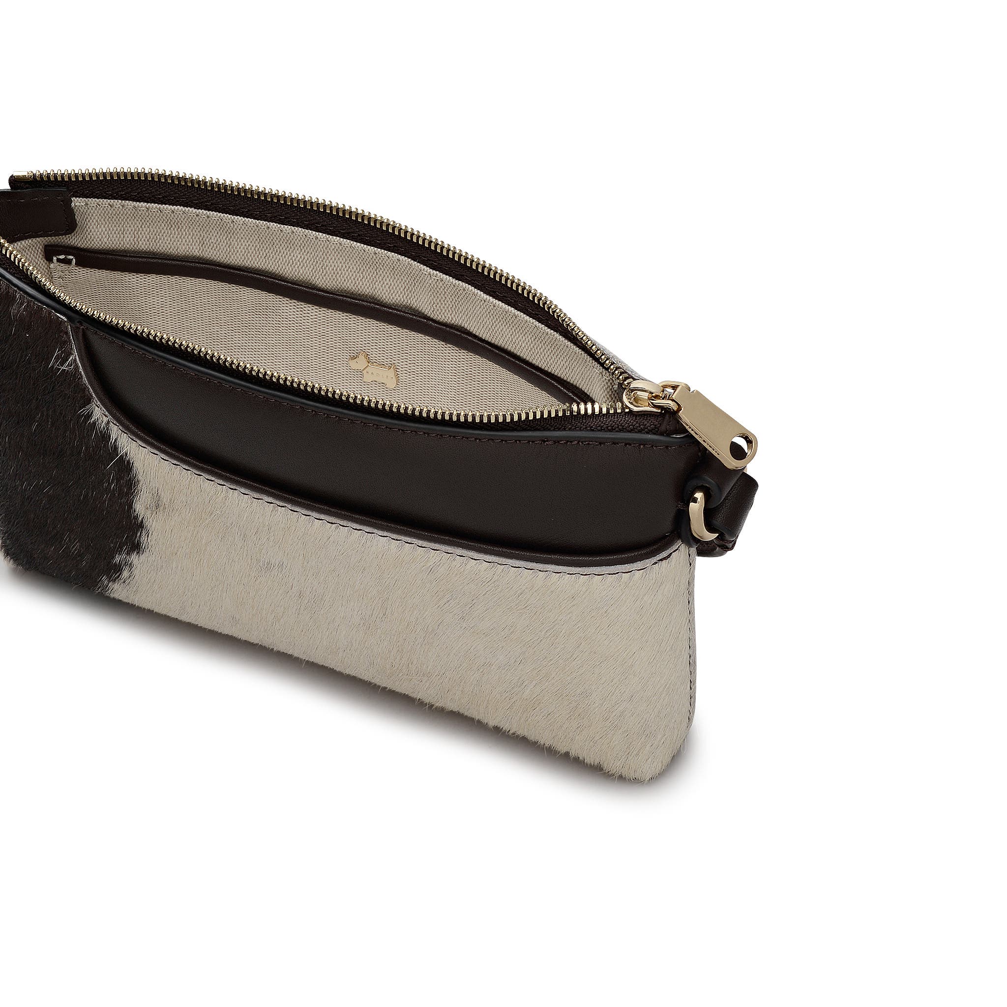 Radley Pockets - Cow Hide Mini Ziptop Shoulder Bag, Alternate, color, Dark Oak