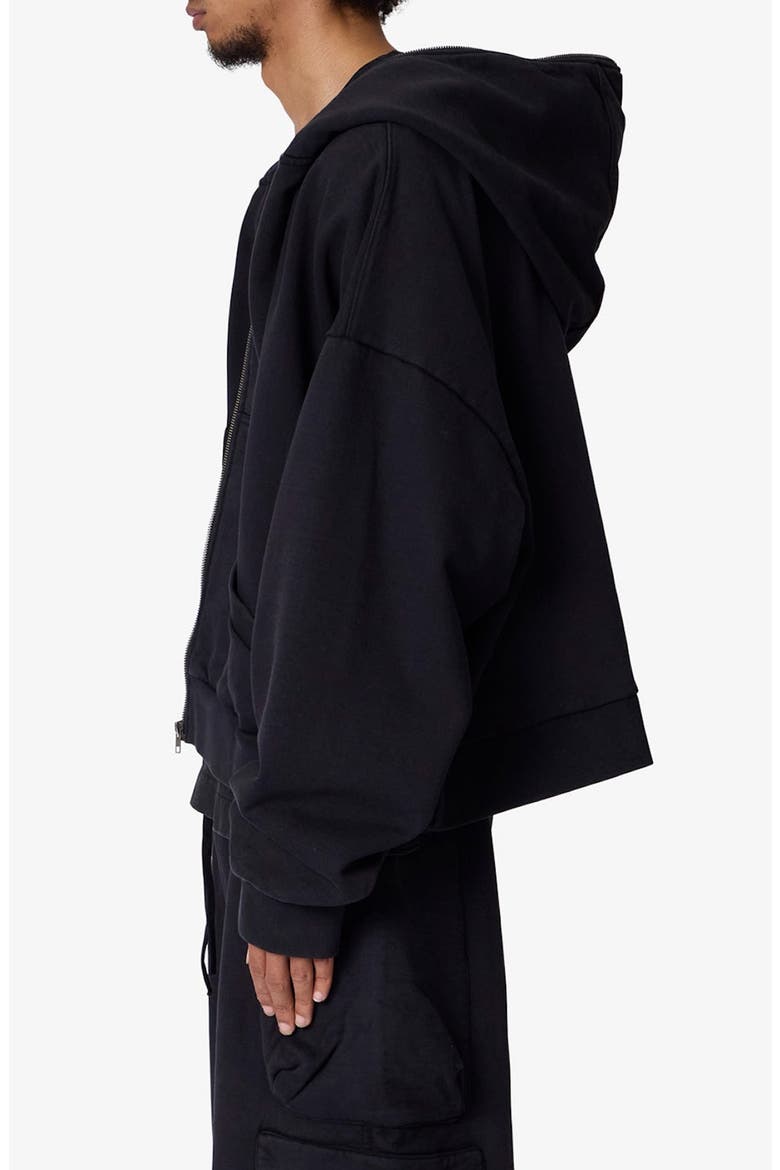 Oversize Zip Hoodie, Alternate, color, WASHED BLACK