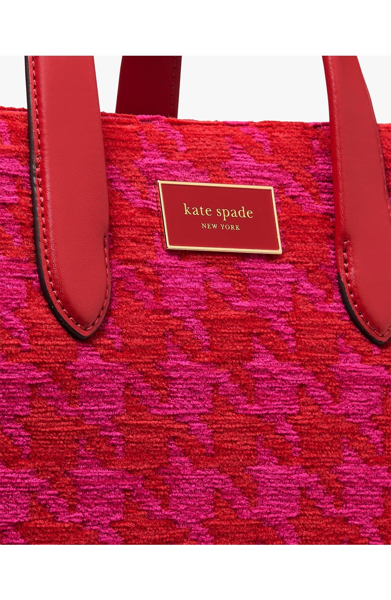 Kate Spade New York manhattan houndstooth chenille tote, Alternate, color,