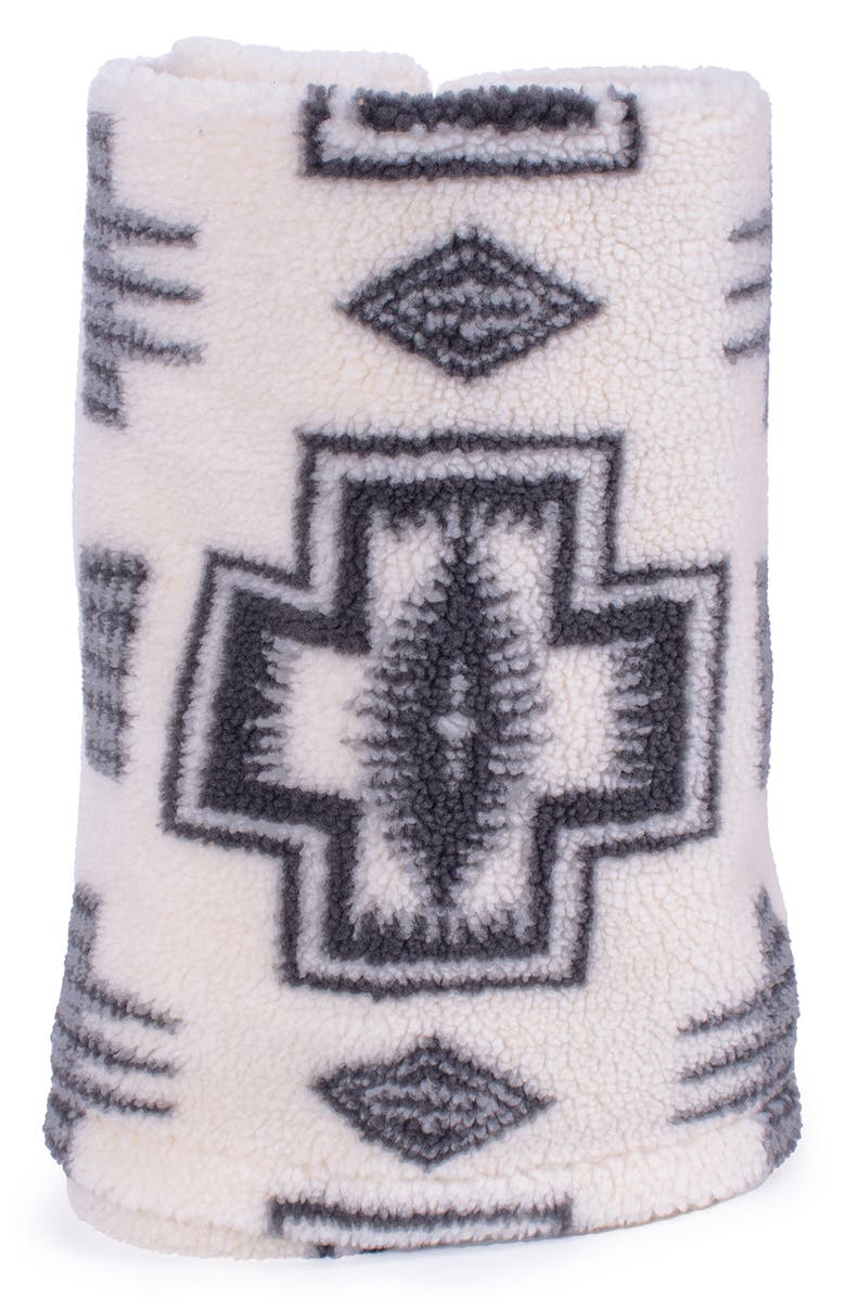 Pendleton High Pile Fleece Crate Blanket, Main, color, Harding Tonal Natural