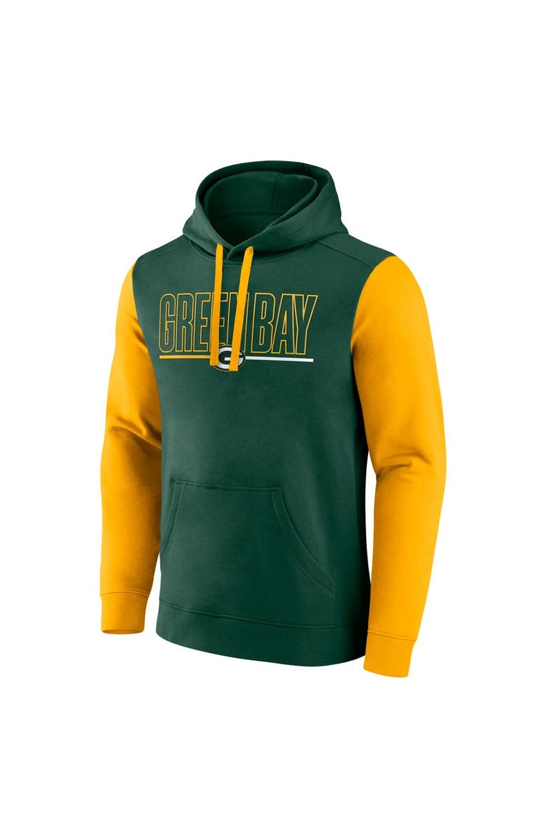 FANATICS Men's Fanatics Green/Gold Green Bay Packers Outline Pullover Hoodie, Alternate, color, 