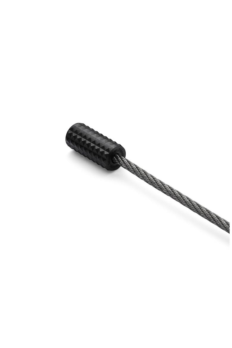 Men's 7G Black Ceramic Pyramid Cable Bracelet, Alternate, color, BLACK CERAMIC/ BLACK SILVER