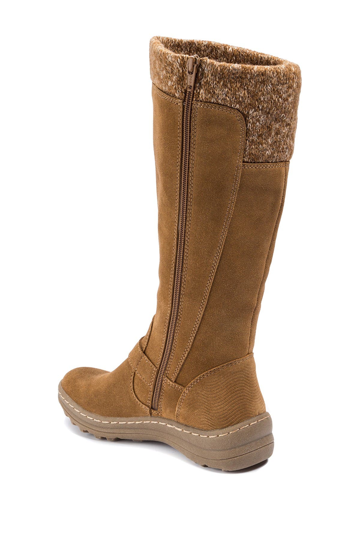 Adele Tall Water Resistant Faux Shearling Boot, Alternate, color, WHISKEY