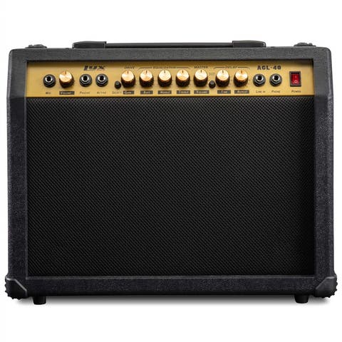 40 Watt Electric Guitar Amplifier with 8, 4-Ohm Speaker, Microphone Inputs & More