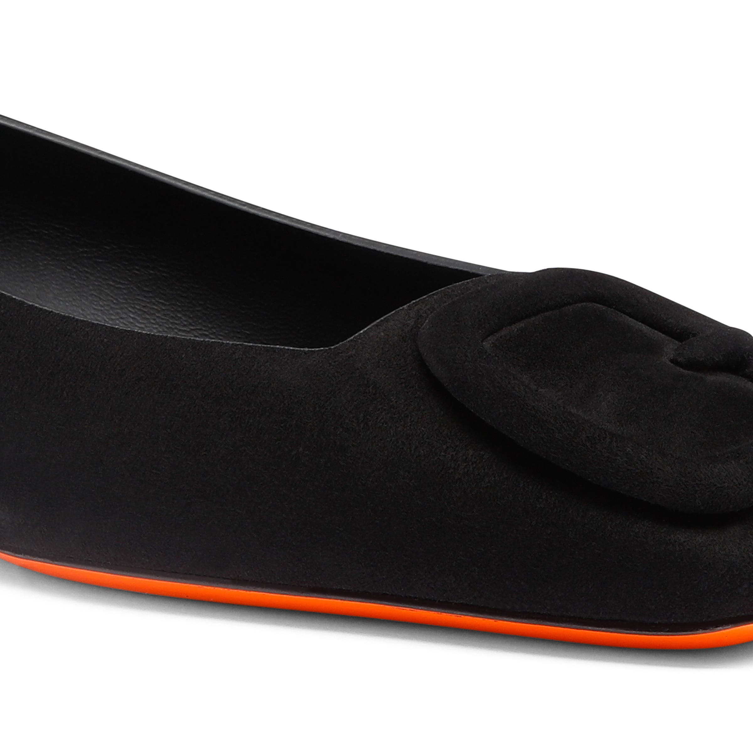 Santoni Women's suede ballet flat, Alternate, color, 
