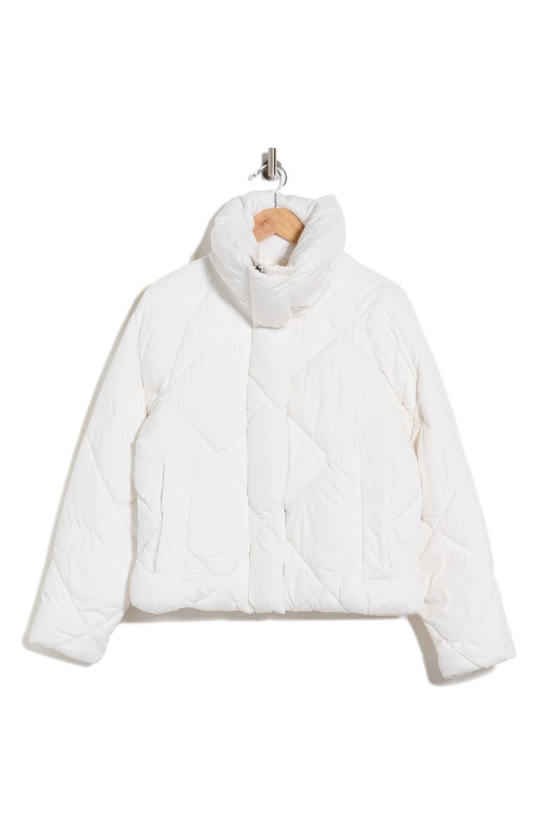 Diamond Quilted Cloud Puffer Jacket, Alternate, color, CREAM