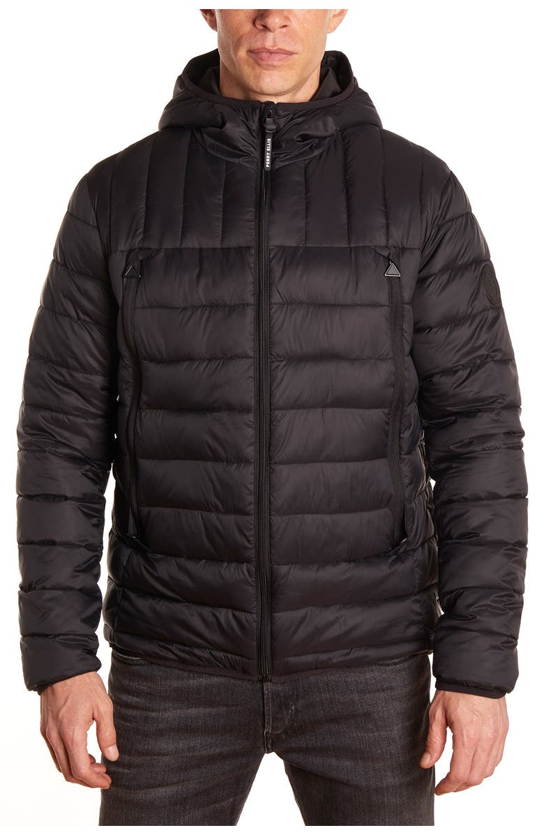 Perry Ellis Nylon Packable Quilted Jacket, Alternate, color, 
