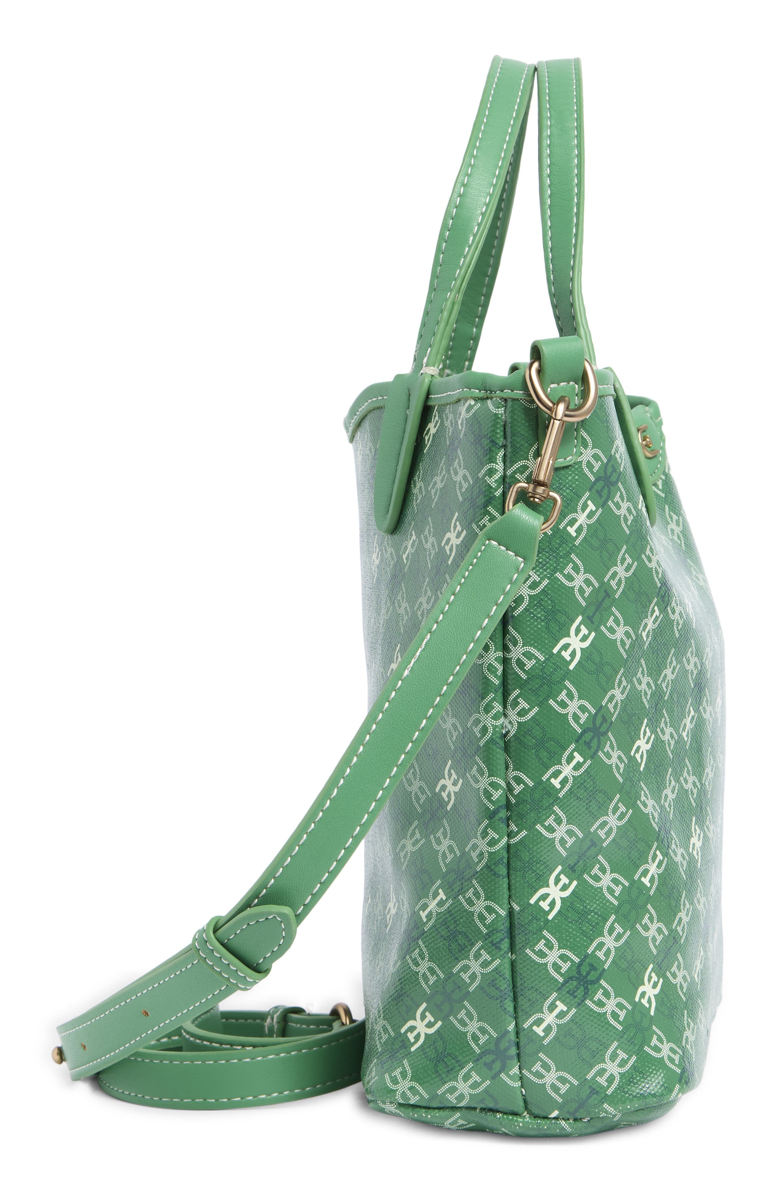 Sam Edelman Harper Monogram Mini Shopper Tote Bag, Alternate, color, Green