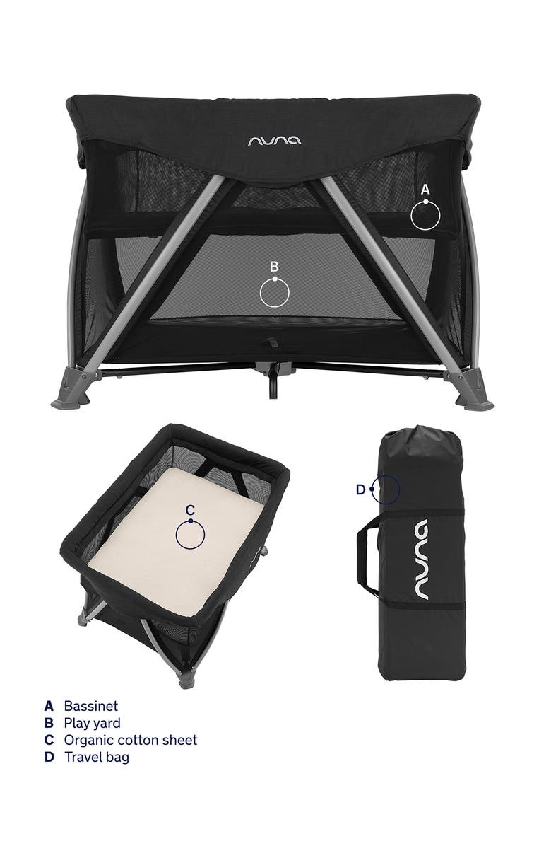 Nuna SENA<sup>®</sup> Aire Playard & Travel Crib, Alternate, color, Caviar