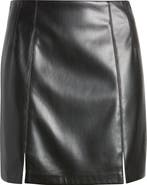 All in Favor Faux Leather Miniskirt