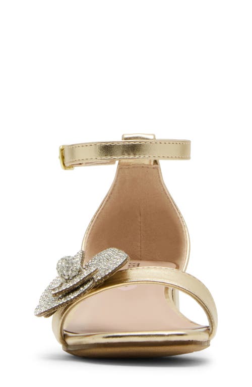 Steve Madden Kids' Jkindra Ankle Strap Sandal In Gold