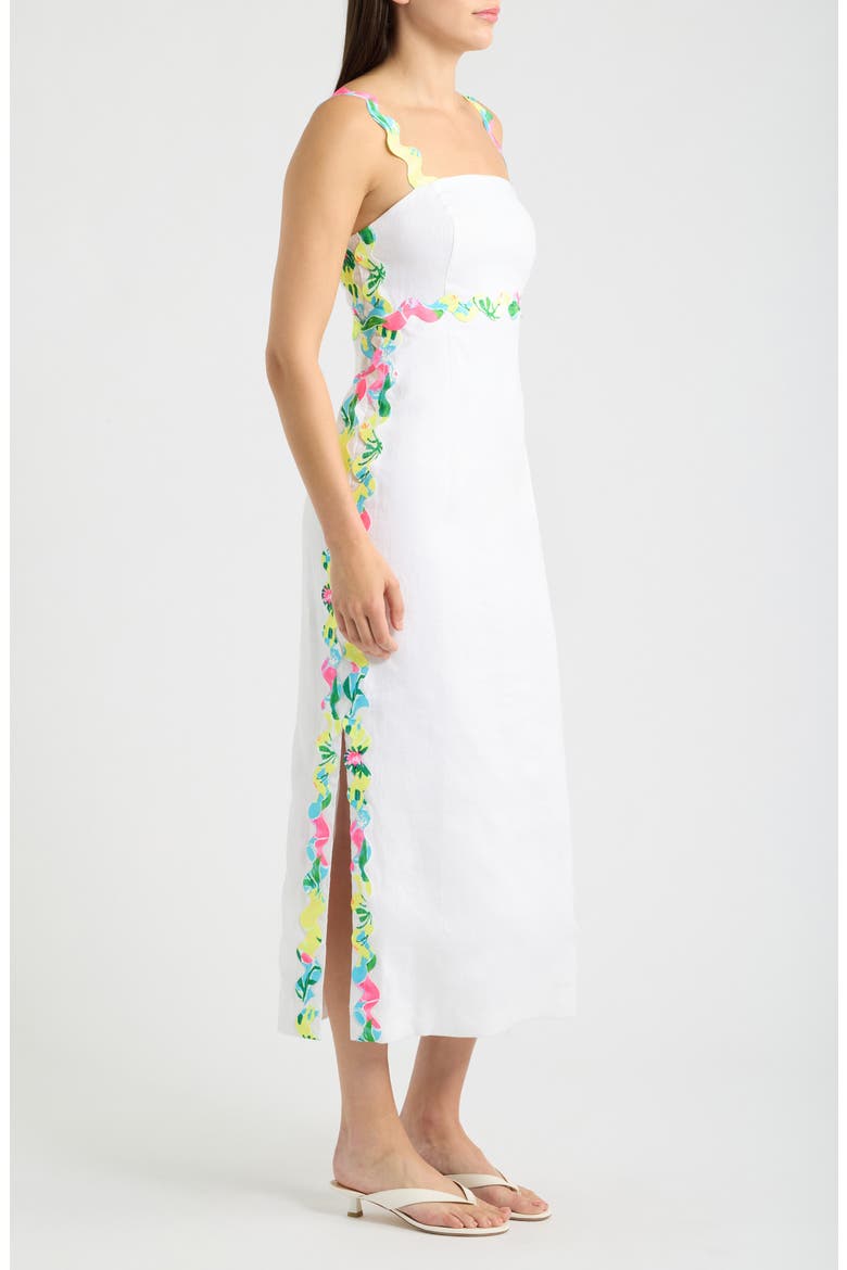 Mikayla Linen Midi Dress, Alternate, color, RESORT WHITE