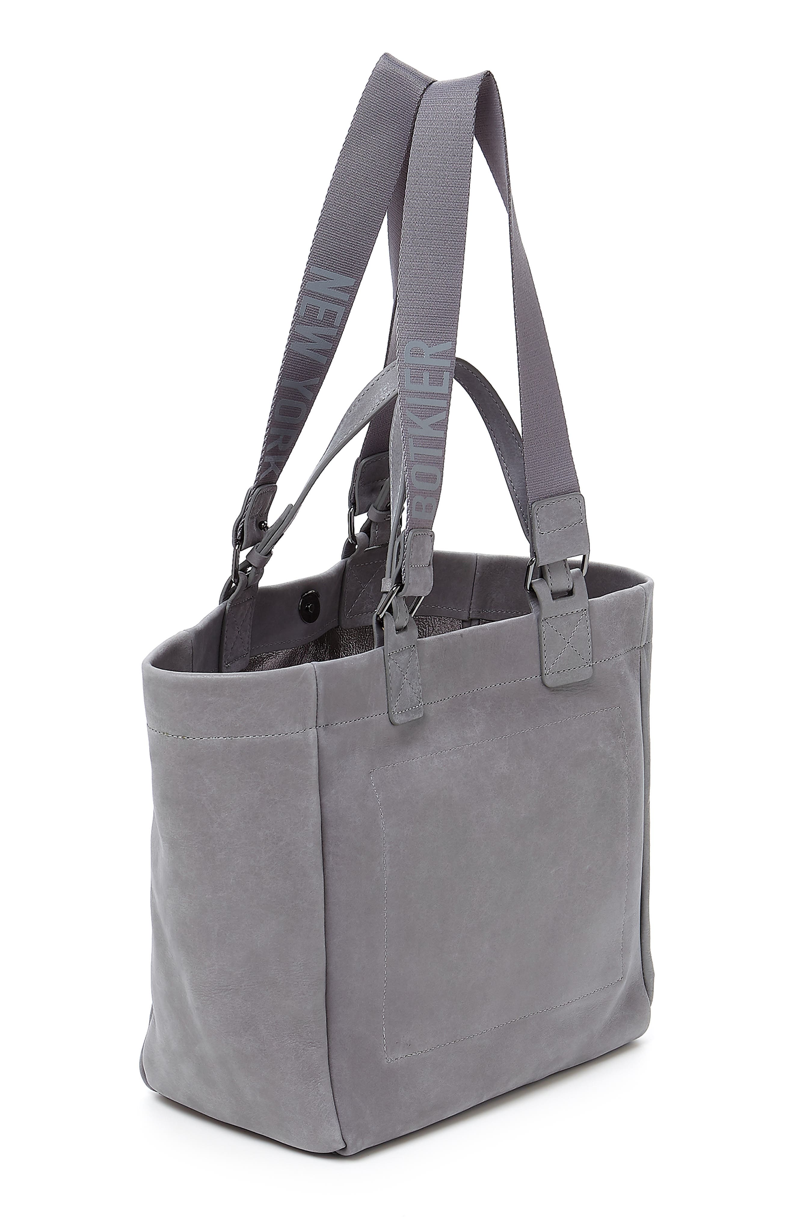 Bedford Leather Tote, Alternate, color, SMOKE