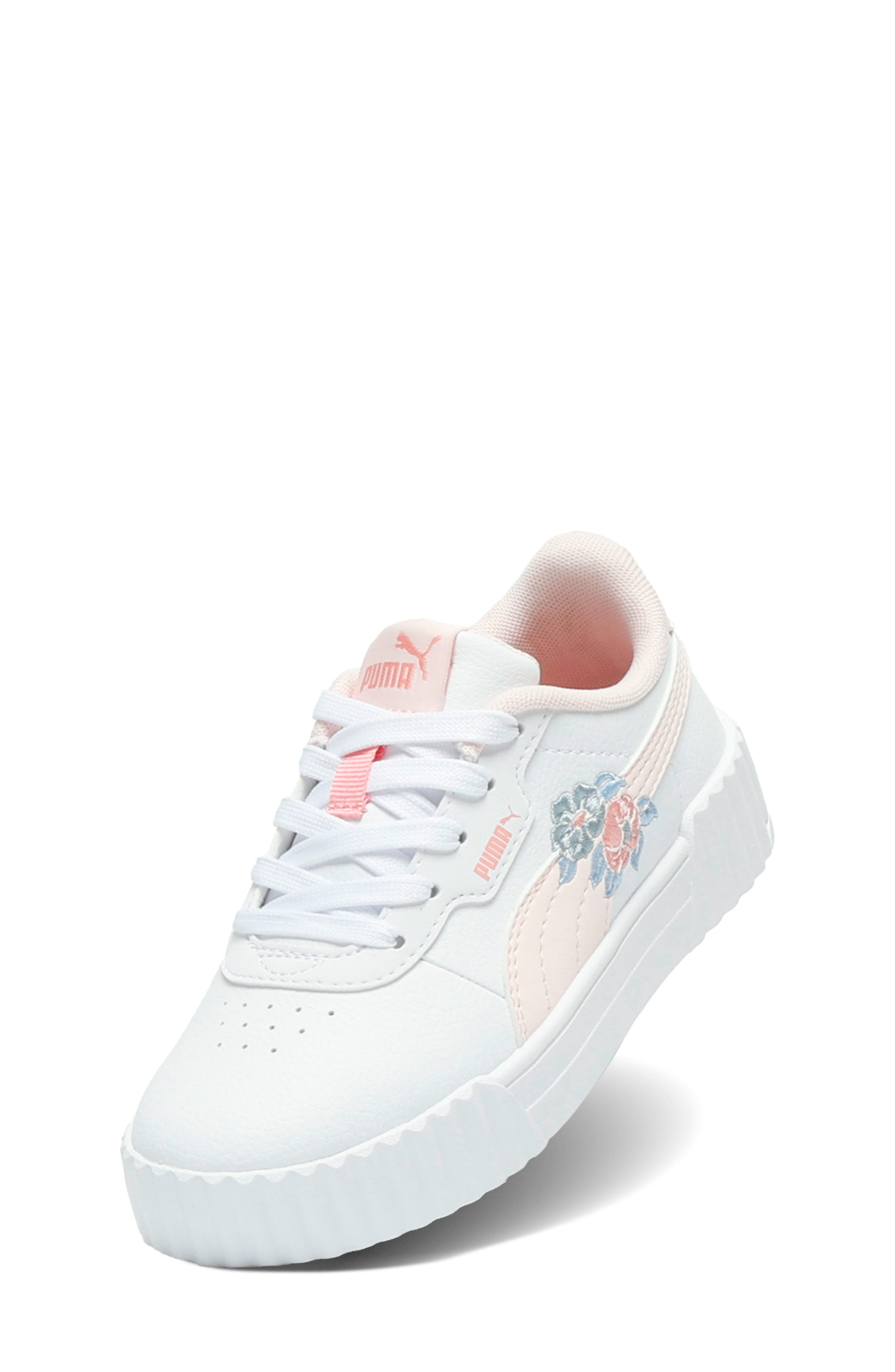 PUMA Kids' Carina 3.0 Floral Sneaker, Alternate, color, Puma White-Jasmine Flower