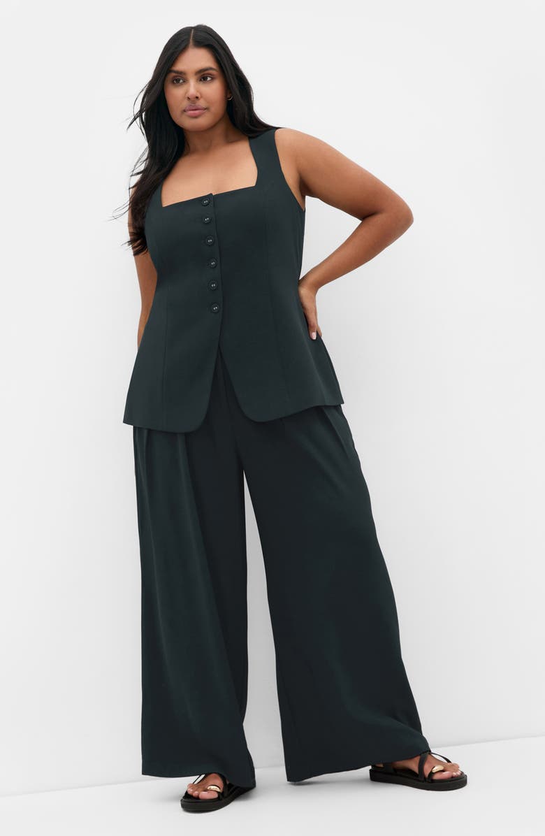 City Chic Abbie Vest, Alternate, color, Deep Emerald