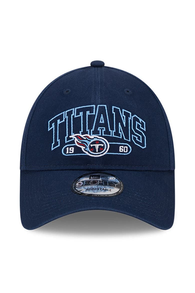 Men's New Era Navy Tennessee Titans Outline 9FORTY Snapback Hat, Alternate, color, Navy
