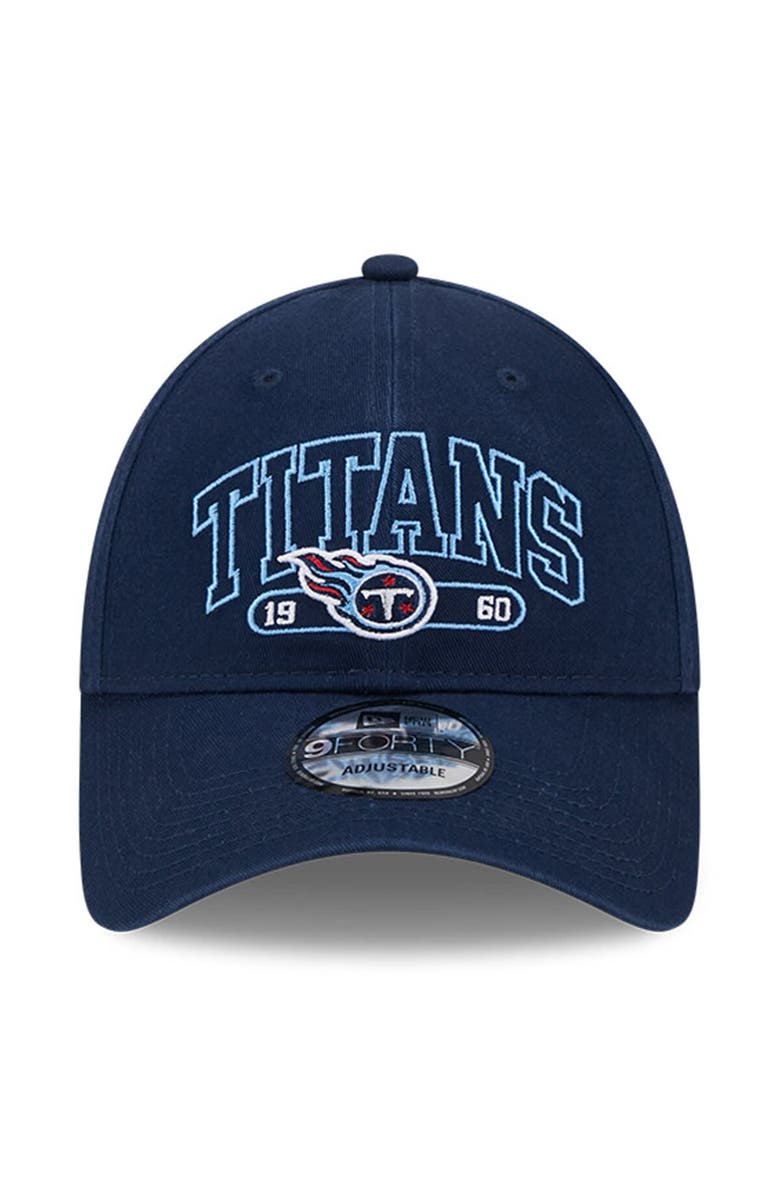 New Era Men's New Era Navy Tennessee Titans Outline 9FORTY Snapback Hat, Alternate, color, 