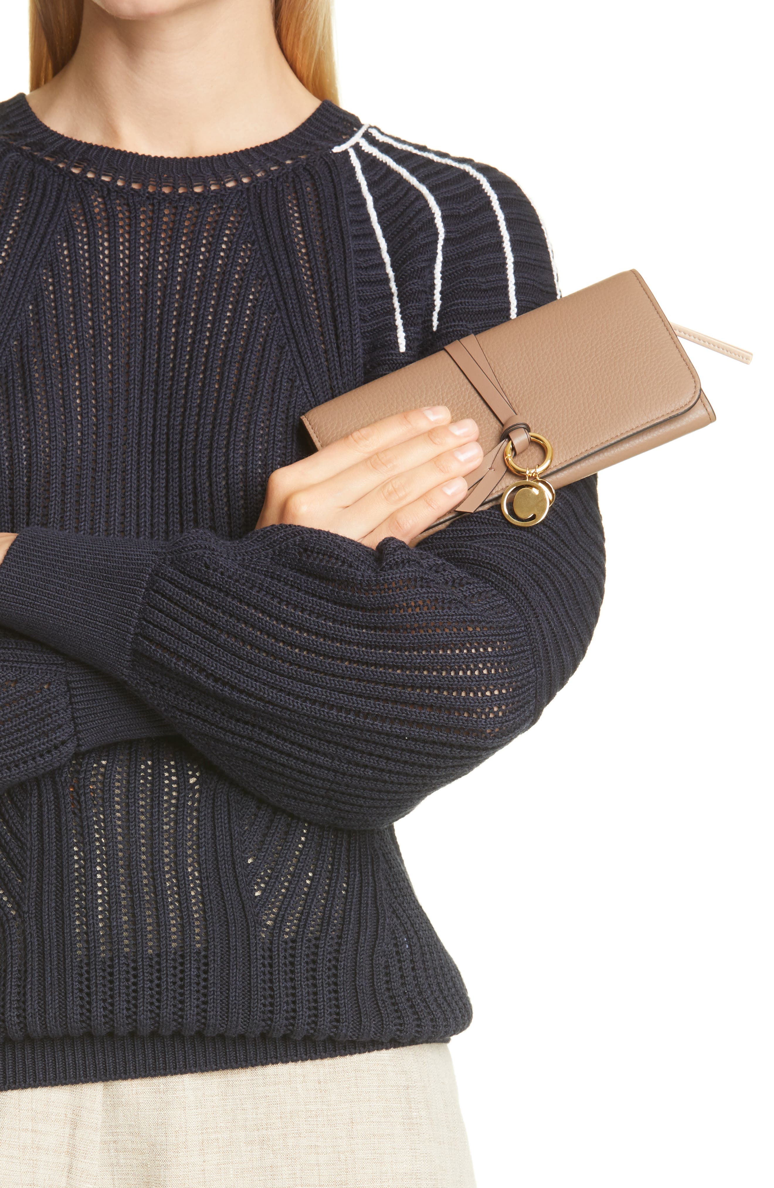 Chloé Alphabet Leather Card Holder (Women) | Nordstrom