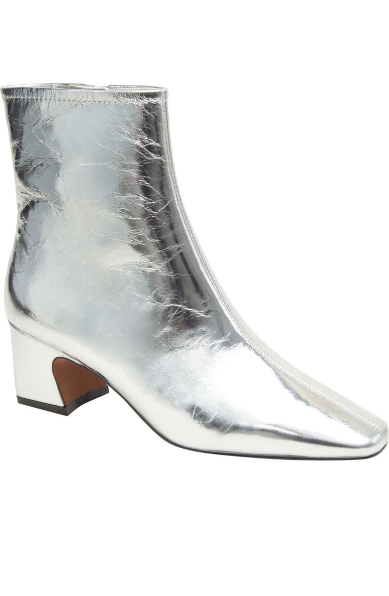 Linea Paolo Wrenly Block Heel Bootie, Main, color, Silver