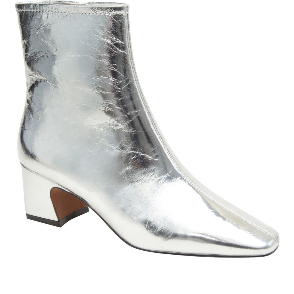 Linea Paolo Wrenly Block Heel Bootie In Silver