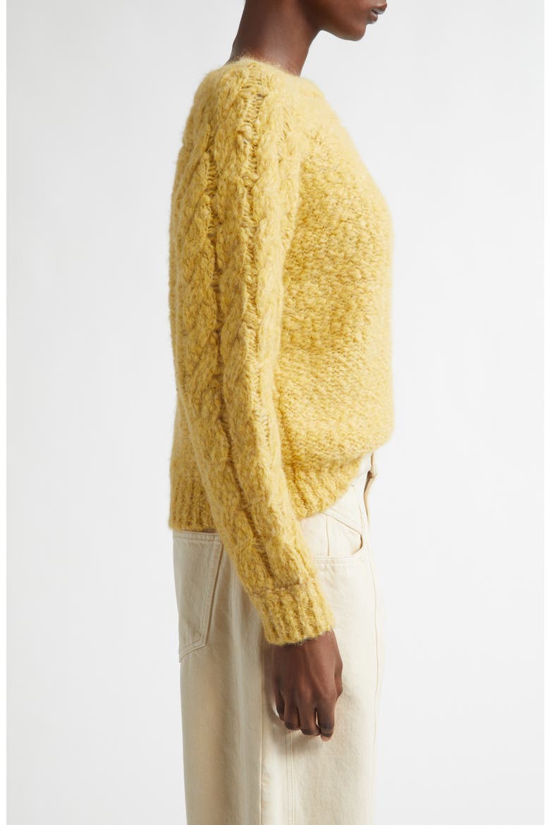 Ponara Cable Knit Sweater, Alternate, color, LIGHT YELLOW