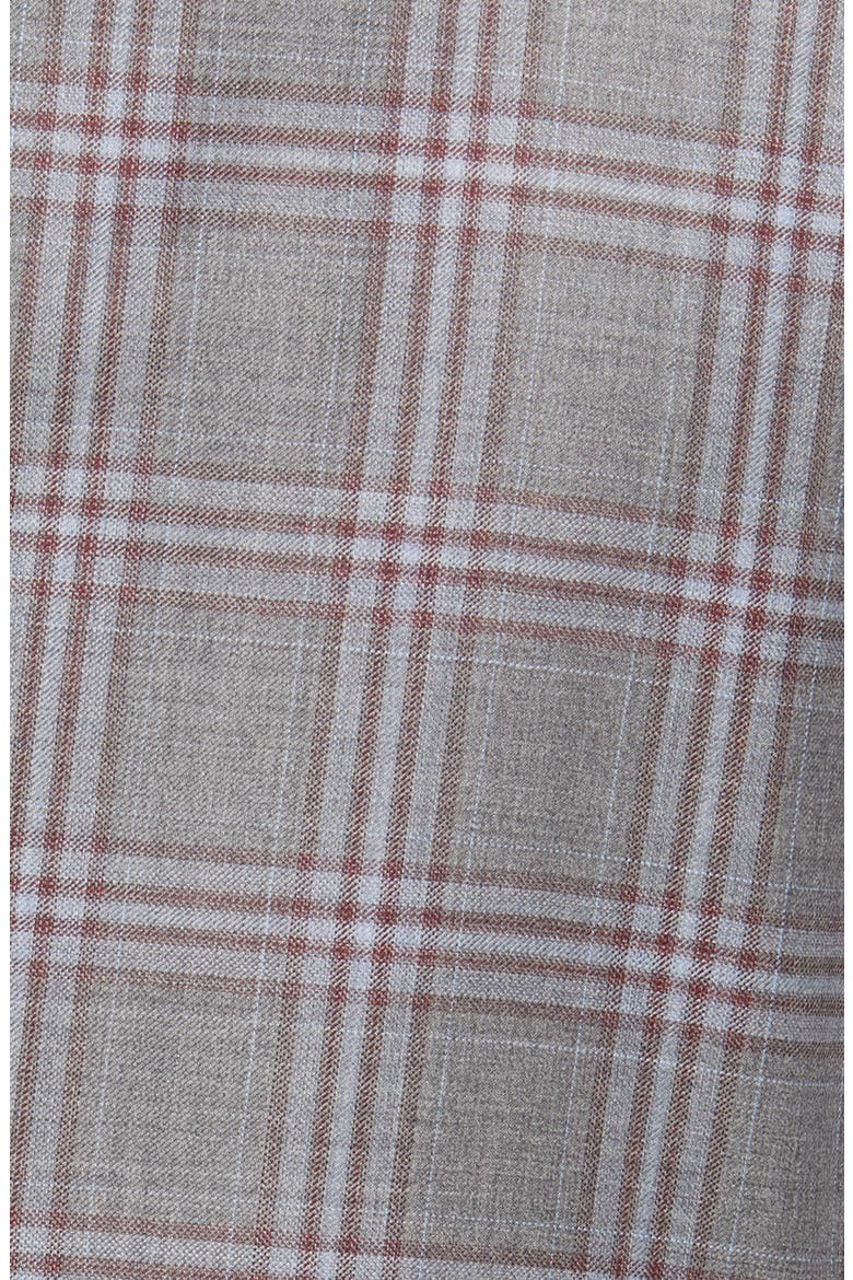 Jay Slim Fit Plaid Wool Sport Coat, Alternate, color, GREY