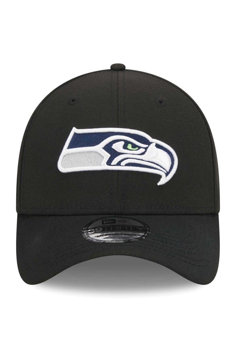 New Era Men's New Era Black Seattle Seahawks  Main 39THIRTY Flex Hat, Alternate, color, 