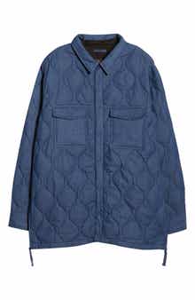 TAION Military Quilted Packable Water Resistant 800 Fill Power Down Shirt Jacket