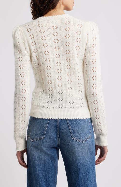 Doen Dôen Emery Pointelle Cardigan In White