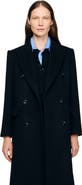 SANDRO Long wool coat