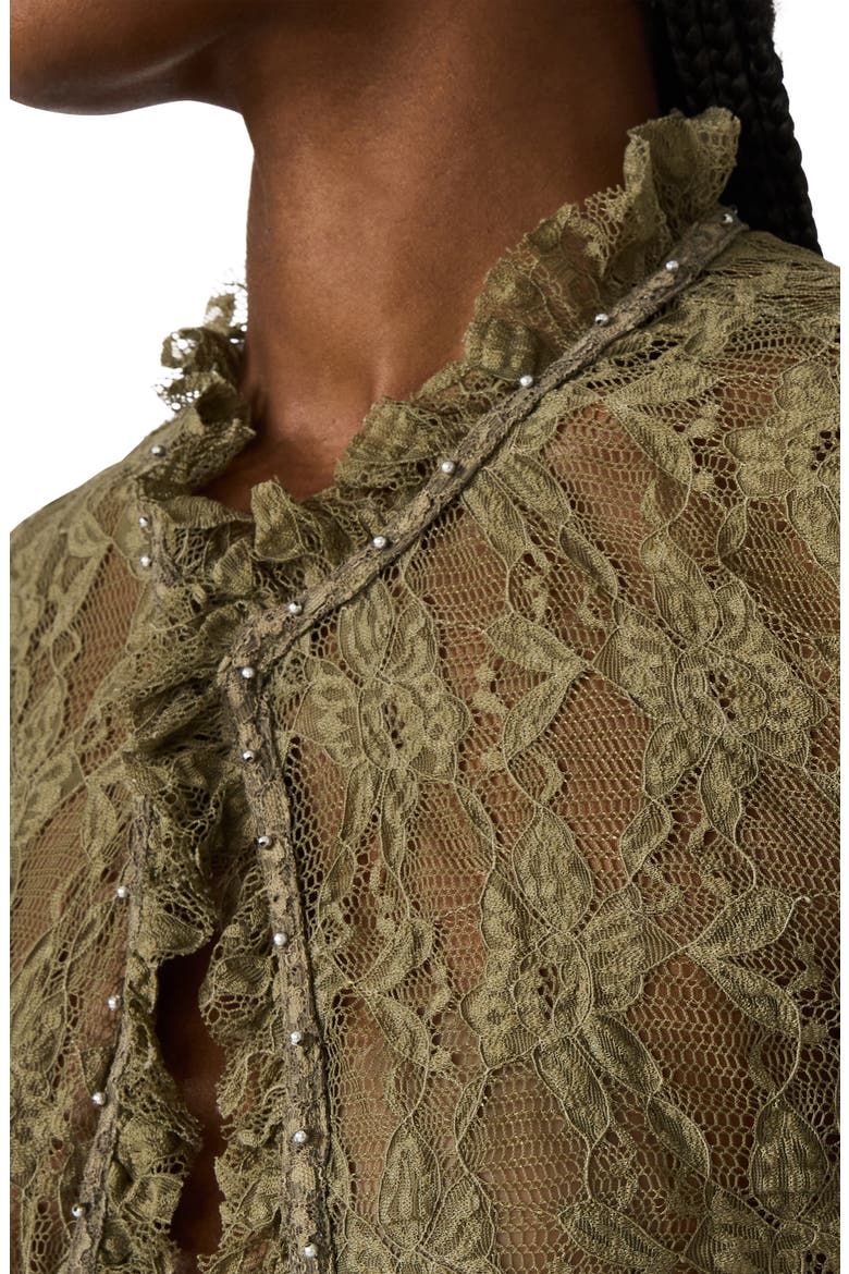 Linden Lace Crop Top, Alternate, color, MOUNTAIN GREEN