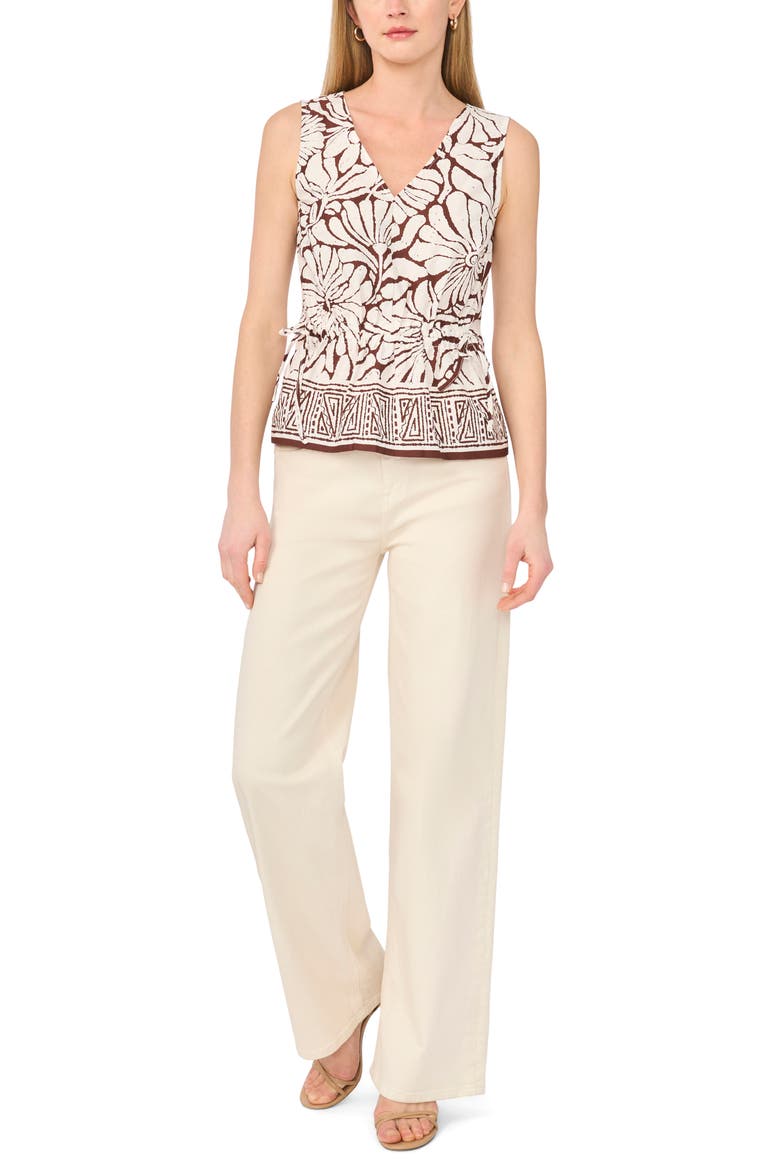 Gathered Flutter Sleeve Top, Alternate, color, NEW IVORY