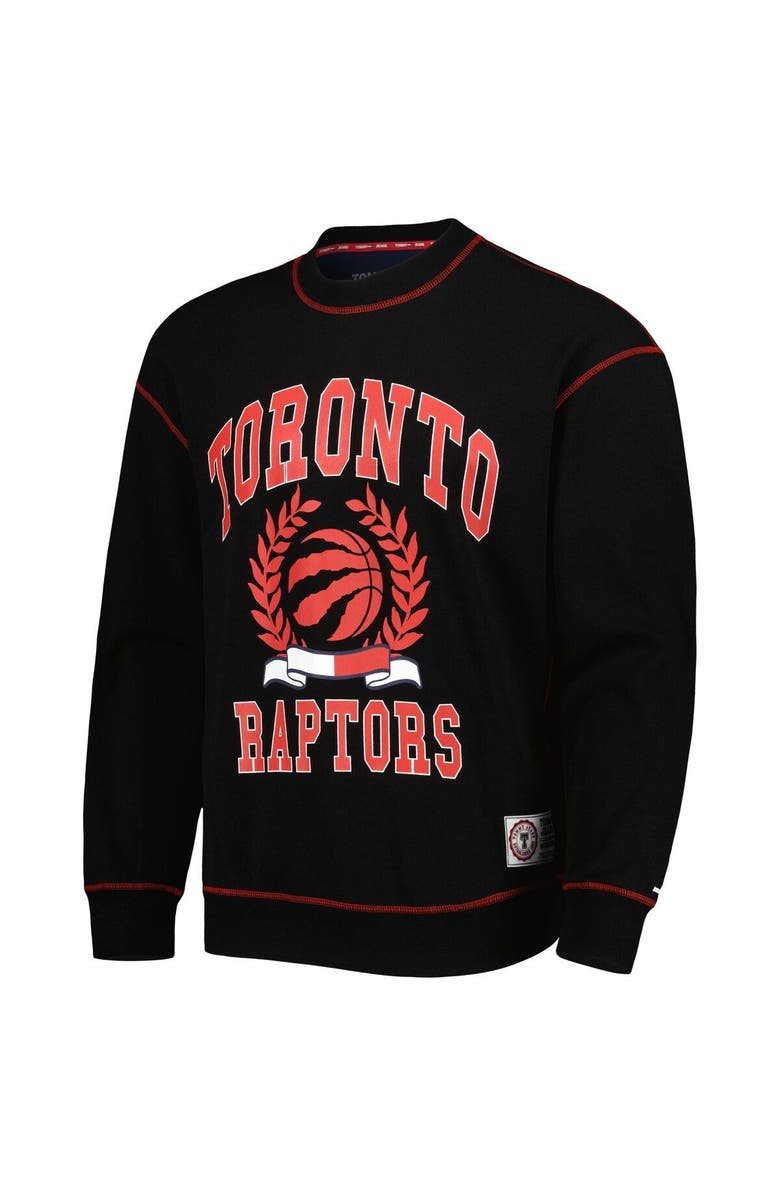 TOMMY JEANS Men's Tommy Jeans Black Toronto Raptors Peter French Terry Pullover Sweatshirt, Alternate, color, Black