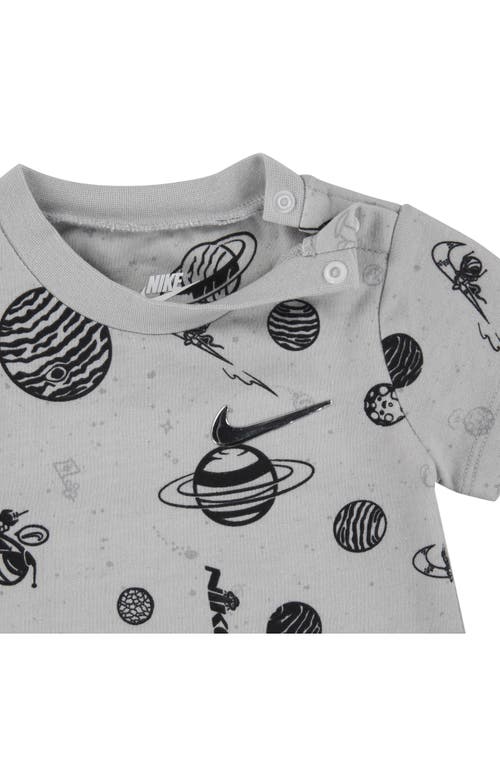 Nike Space Swoosh Short Sleeve Romper In Photon Dust