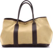 Pre-Owned Hermes Garden Party Tote Toile and Leather 36