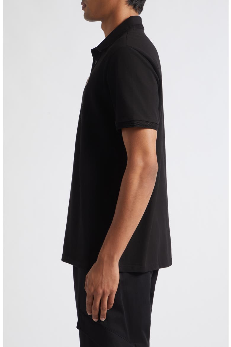 Cotton Polo, Alternate, color, BLACK