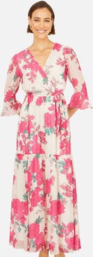 Yumi Blossom Print Maxi Wrap Dress