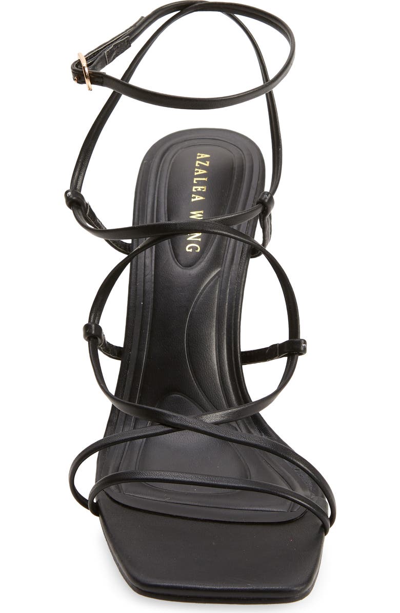 AZALEA WANG Kaylin Ankle Strap Sandal, Alternate, color, Black