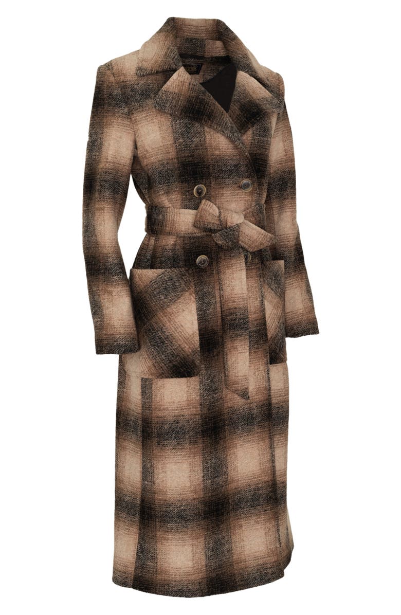 Pendleton Aurora Plaid Wool Blend Wrap Coat, Alternate, color,