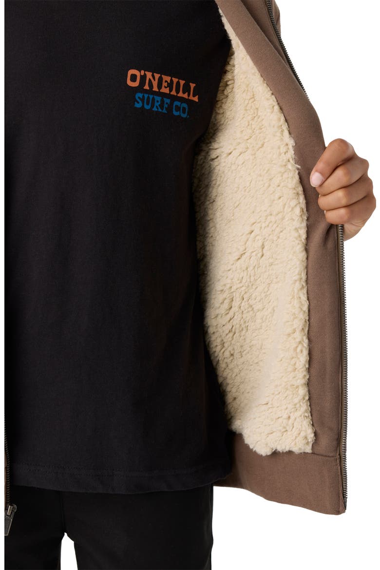 Kids' Fifty Two High Pile Fleece Lined Zip Hoodie, Alternate, color, CHOCOLATE