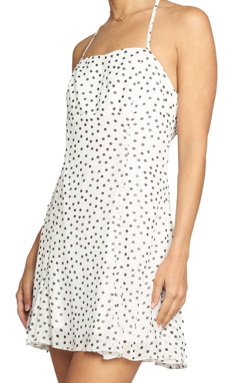 Know One Cares Polka Dot Chiffon Halter Dress