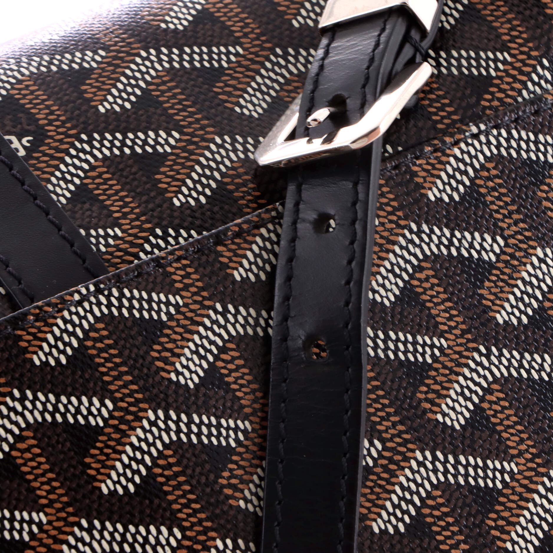 Pre-Owned Goyard Belvedere II Messenger Bag Coated Canvas PM, Alternate, color, Black