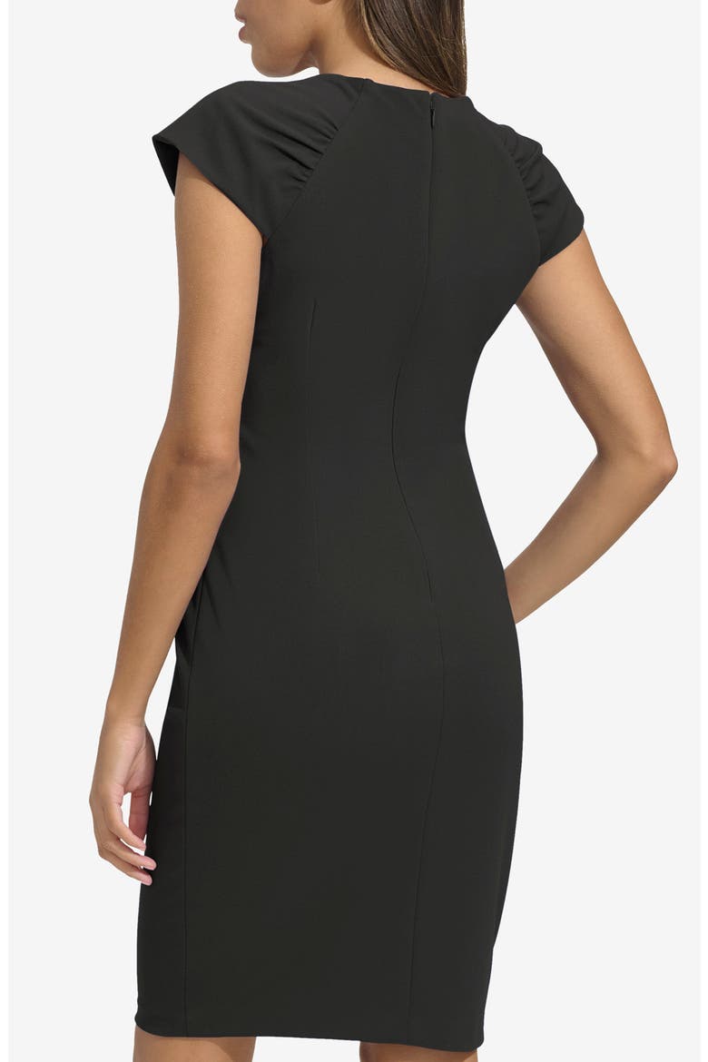 Cap Sleeve Sheath Dress, Alternate, color, BLACK