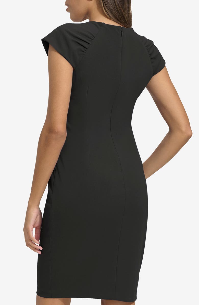 Calvin Klein Cap Sleeve Sheath Dress, Alternate, color, Black