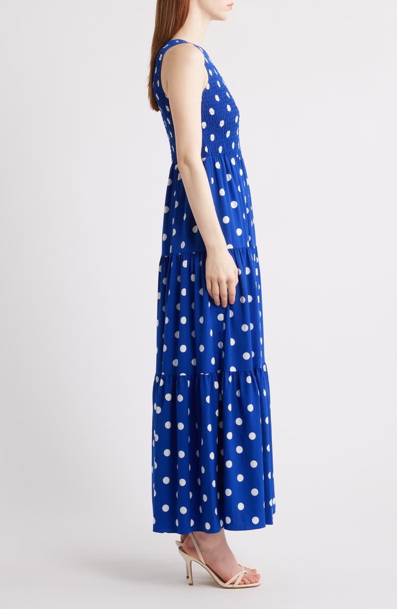 Anne Klein Polka Dot Maxi Dress, Alternate, color, 