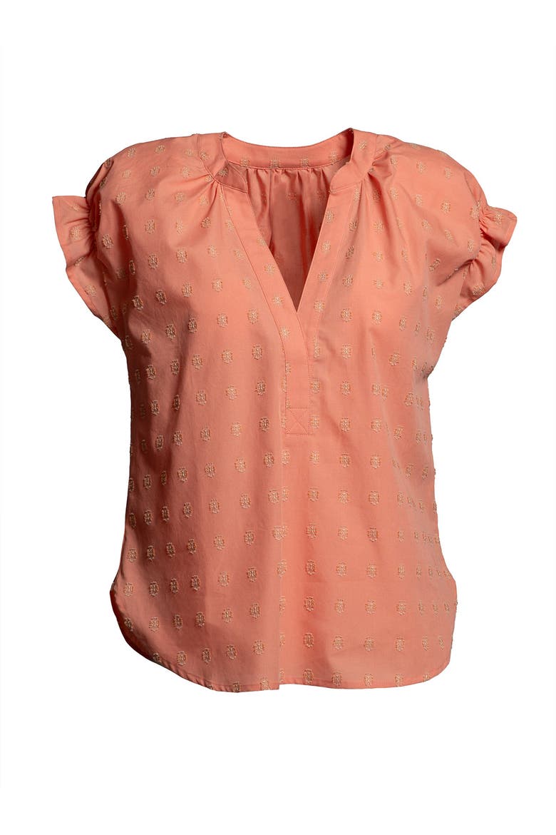 Cotton Peasant Blouse, Alternate, color, White Coral