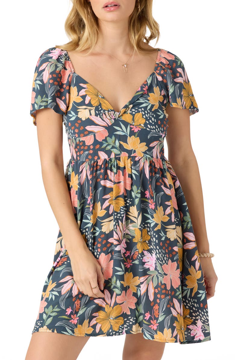 O'Neill Carina Floral Puff Sleeve Sundress, Alternate, color,