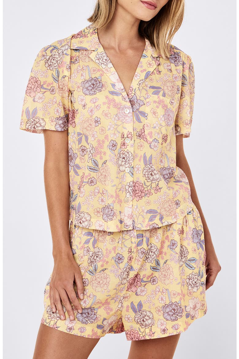 Karolina Cotton Voile Short Pajamas, Alternate, color, GOLDEN HAZE